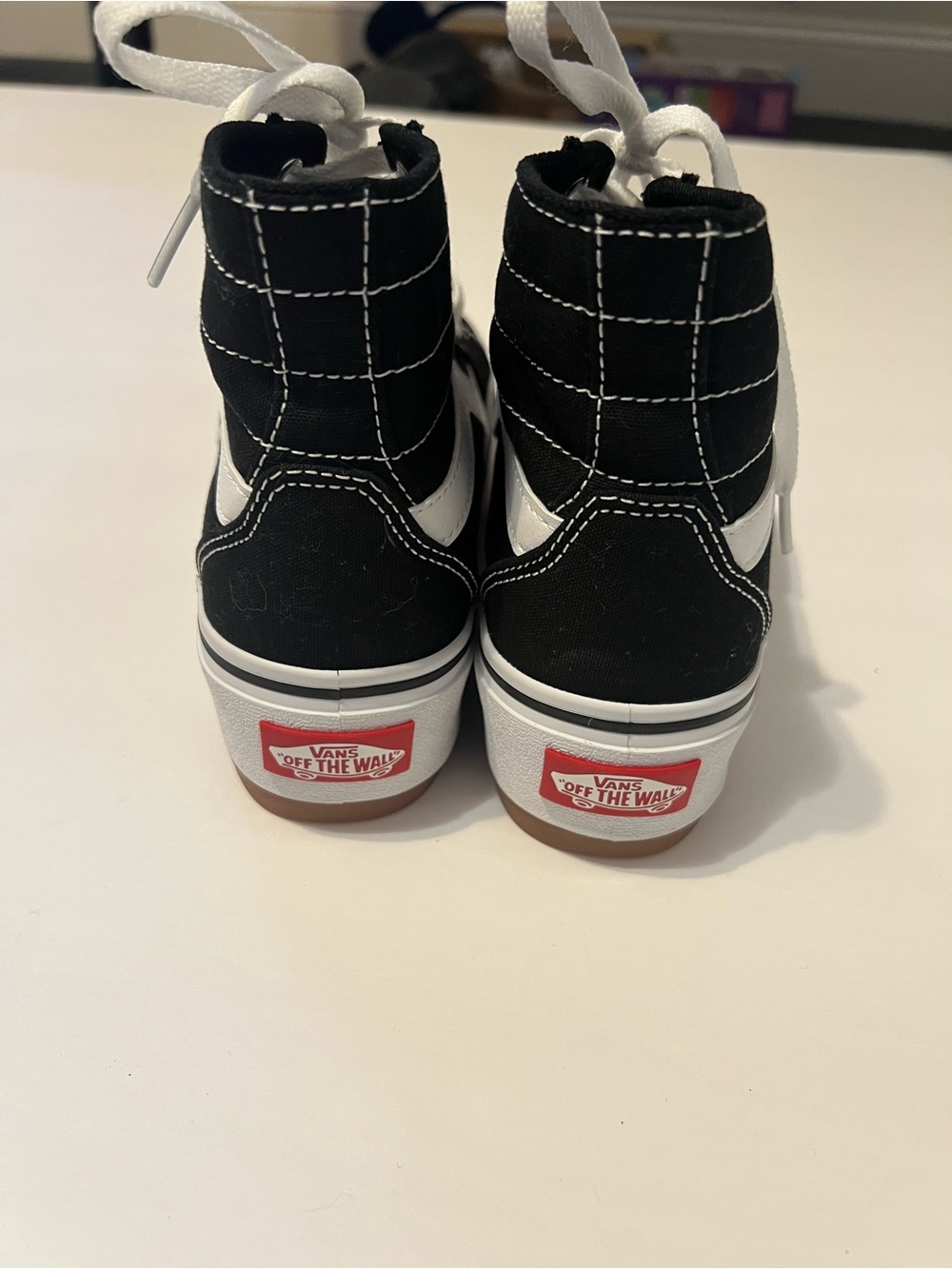 Vans Black and White High-Top Sneakers - Picture 6 of 10